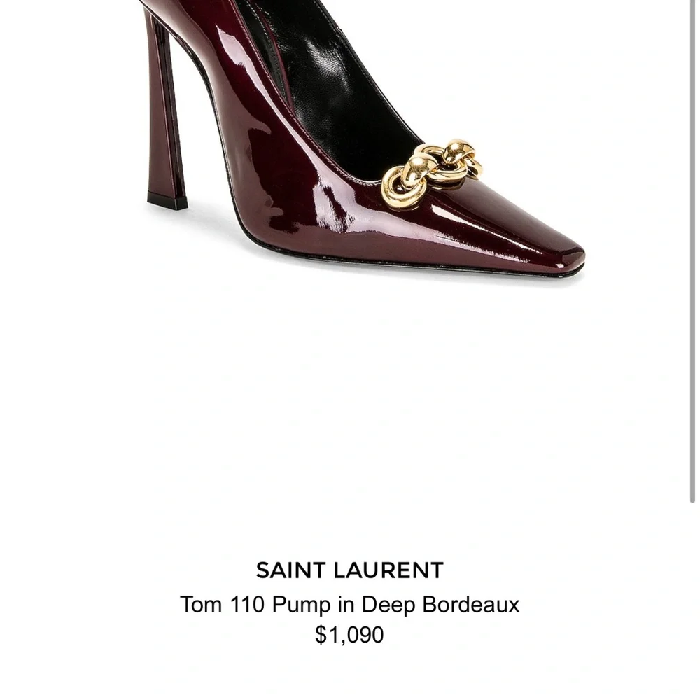 Saint Laurent Tom 110 deep bordeaux 38.5 - Picture 10 of 11
